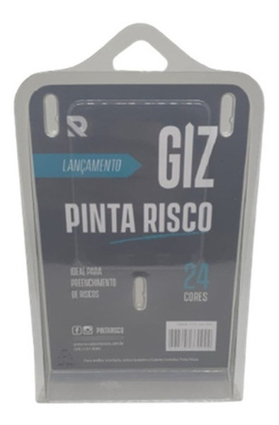 JOGO DE 24PCS COM GIZ PINTA RISCO DE 24 CORES SEM VERNIZ