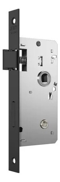 FECHADURA DE BANHEIRO "35" COM ROSETA QUADRADA STAM - 823/35 WC PRETO FOSCO