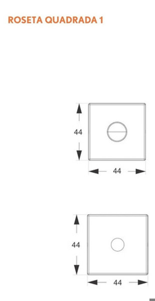 FECHADURA DE BANHEIRO "3200" COM ROSETA QUADRADA STAM - CLASSIC 3200 WC GOLD