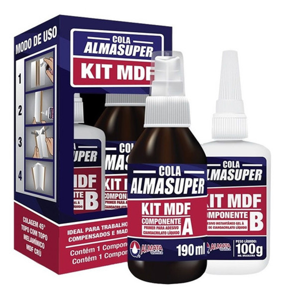 KIT MDF COM COLA INSTANTANEA DE 100G ALMATA - 770