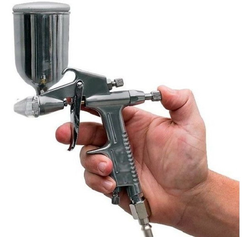 PISTOLA PARA PINTURA TINTA COPO SUPERIOR COM 150ML LOTUS - REF.4460