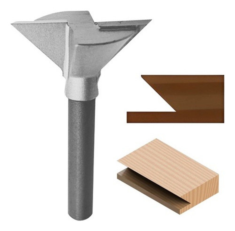 FRESA PERFIL CAVA 45° DE 40MM COM HASTE 12MM RADIX - 2059100.06