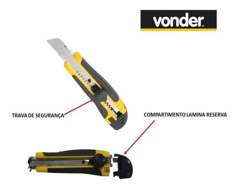 ESTILETE EMBORRACHADO 18MM VONDER - ES218 - 35.99.018.002