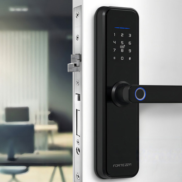 FECHADURA DIGITAL ELETRONICA INTELIGENTE FORTEZZA - FZE01BK