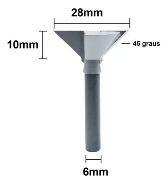 FRESA PERFIL CAVA 45° DE 28MM COM HASTE 06MM RADIX - 2059085.01