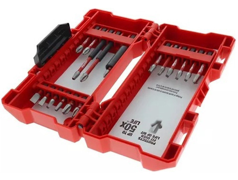 JOGO DE 18PCS COM PONTA SHOCKWAVE E ESTOJO MILWAUKEE - 48-32-4403