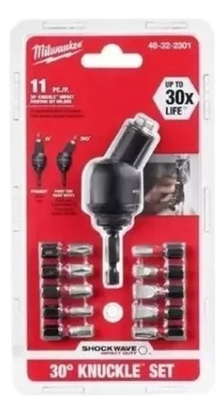 JOGO DE 11PCS COM PONTAS E EXTENSOR ANGULAR MILWAUKEE - 48-32-2301