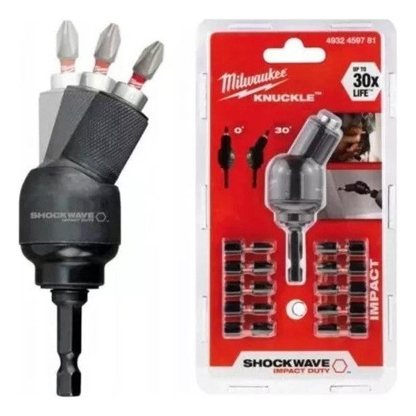JOGO DE 11PCS COM PONTAS E EXTENSOR ANGULAR MILWAUKEE - 48-32-2301