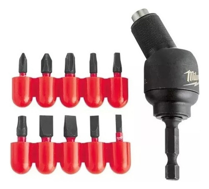 JOGO DE 11PCS COM PONTAS E EXTENSOR ANGULAR MILWAUKEE - 48-32-2301