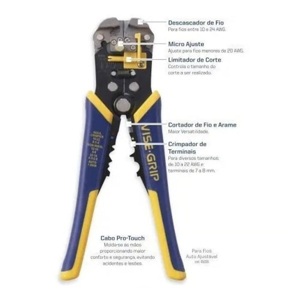 ALICATE CRIMPADOR AUTOMATICO IRWIN - 2078300