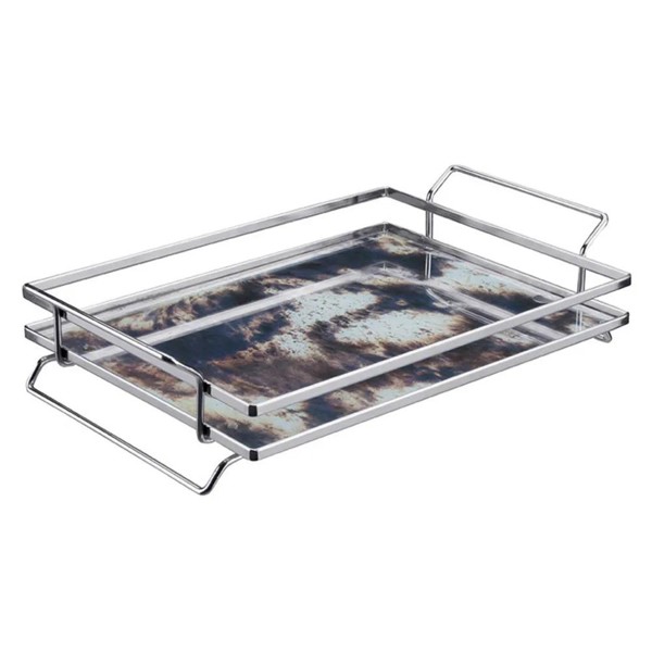 BANDEJA COM VIDRO GIOSUL - 5131 ROSE