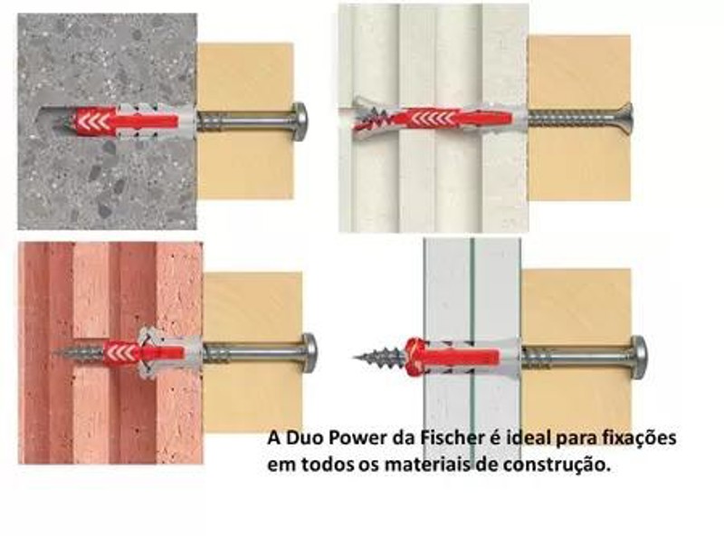 BUCHA PAREDE COM ANEL DUOPOWER VERMELHA 08MM - S08