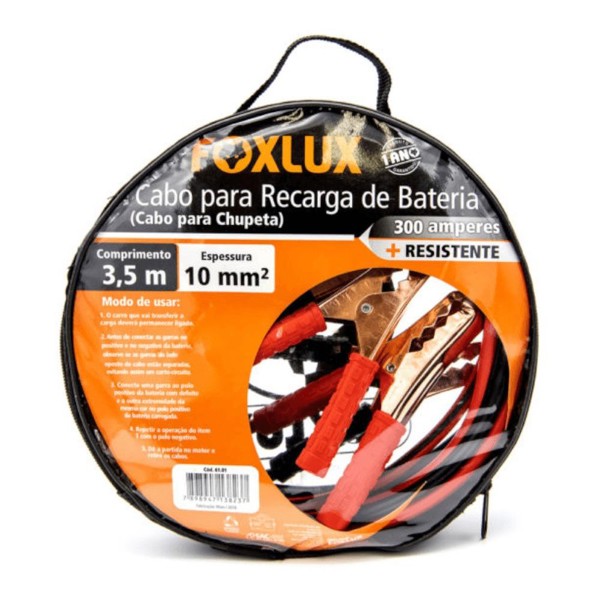 CABO DE CARGA PARA BATERIA 300A COM 3,5MTS