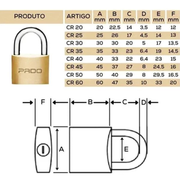 CADEADO LATAO 30MM - PAPAIZ
