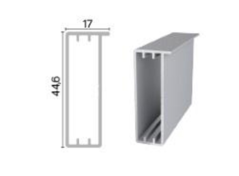 PERFIL VIDRO 1145 SEM BORDA ROMETAL RM-377 - ALUMINIO BARRA DE 06 METROS