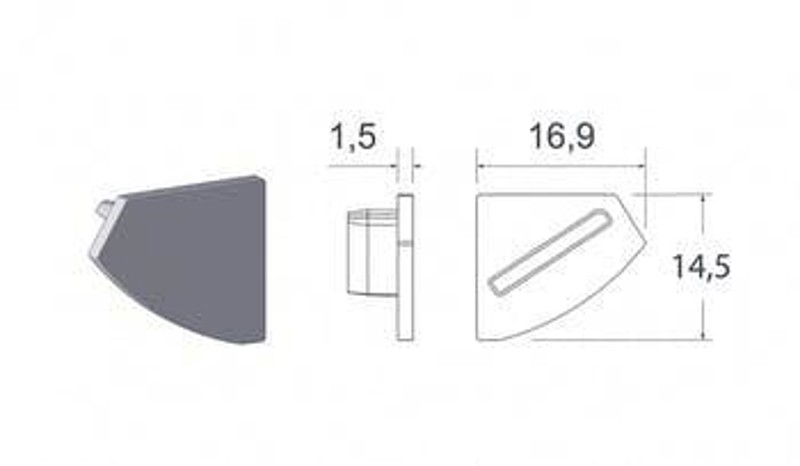 TAMPA PERFIL LED CANTO "L" LED 03 (PAR) ALTERNATIVA - 22332