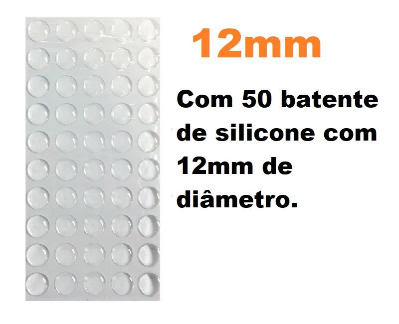 CARTELA COM 50 BATENTE DE SILICONE DE 12MM
