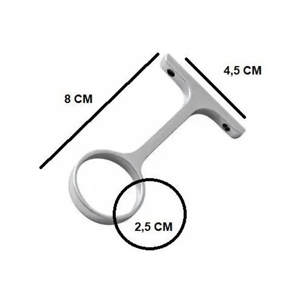 SUPORTE CABIDEIRO CROMADO - CENTRAL REDONDO