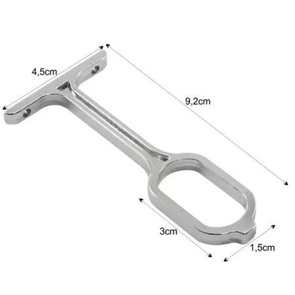 SUPORTE CABIDEIRO CROMADO - CENTRAL OBLONGO