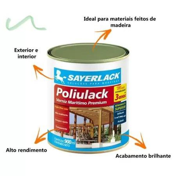 VERNIZ SAYERLACK POLIULACK MARITIMO COM 900ML - SB-2300.00QT