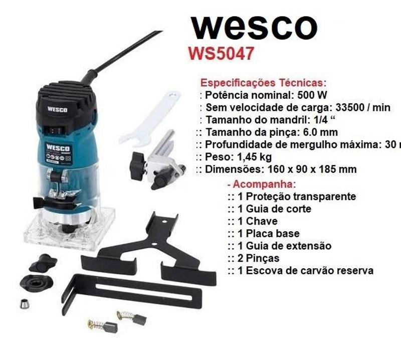 TUPIA LAMINADORA 500W WESCO - WS5047 220V