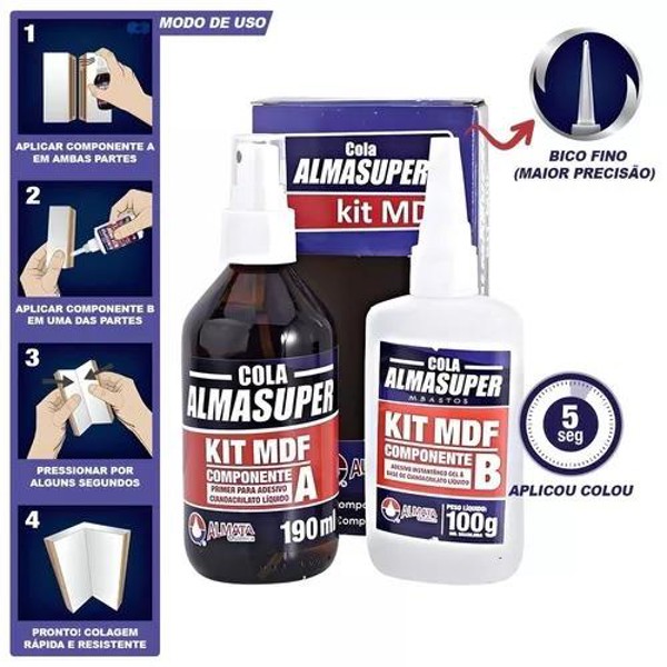 KIT MDF COM COLA INSTANTANEA DE 100G ALMATA - 770