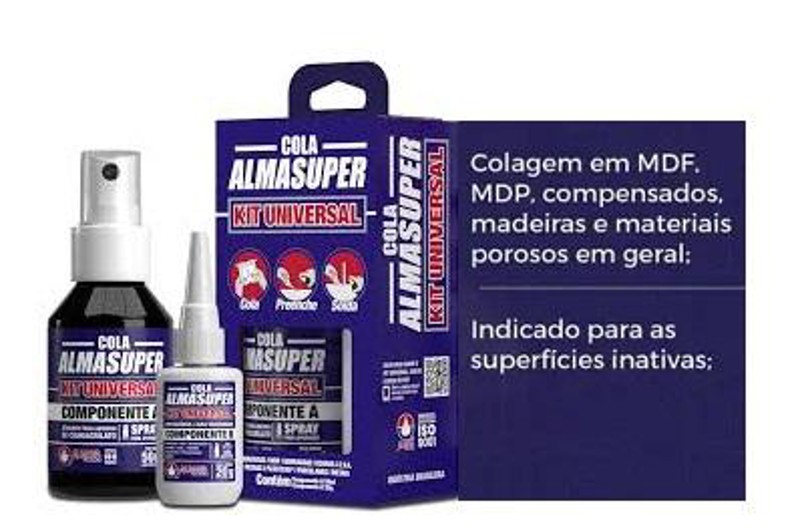 KIT MDF COM COLA INSTANTANEA DE 20G ALMATA - (MENOR)