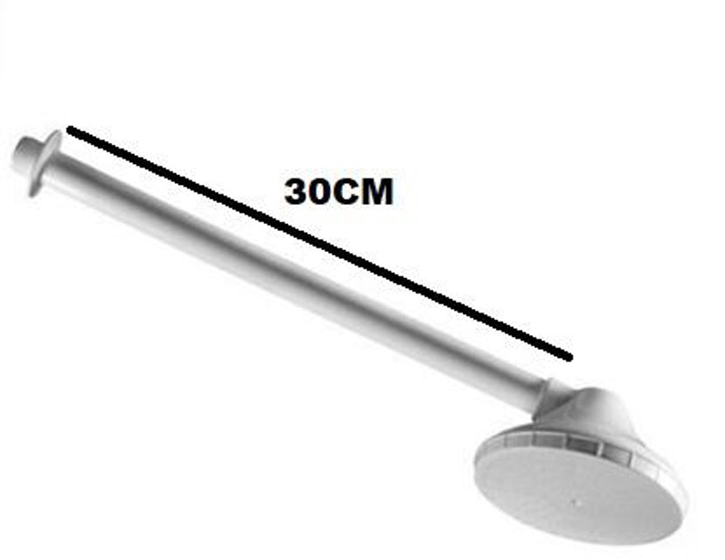CHUVEIRO EXTERNO DE 12CM COM BRACO DE 1/2" PVC