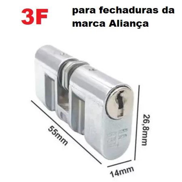 CILINDRO PARA FECHADURA  3F  - 010ZCR
