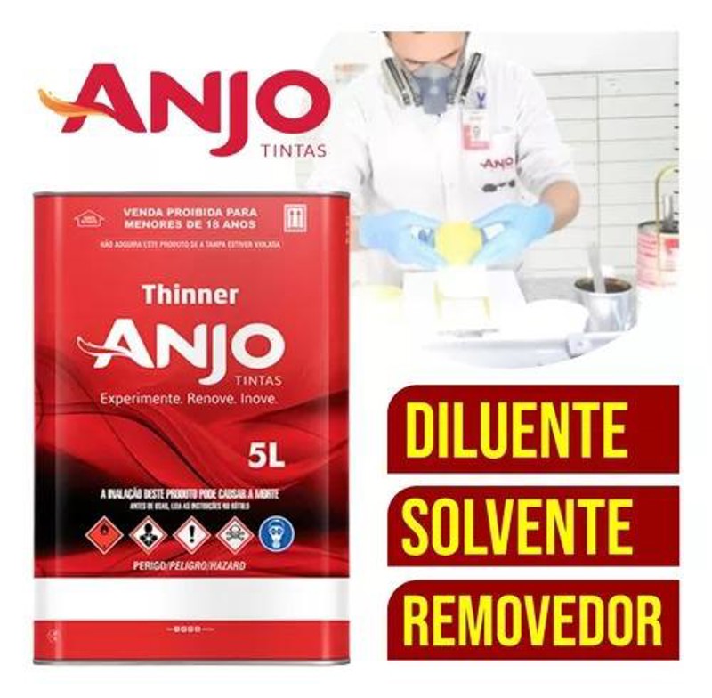 THINNER ANJO DILUENTE E LIMPEZA COM 05 LITROS - 2750