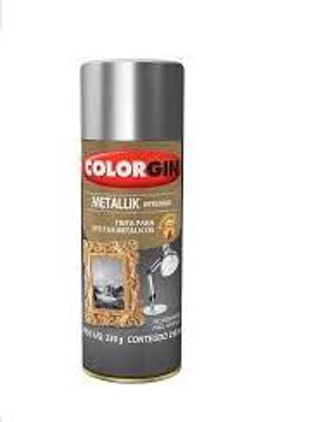 TINTA EM SPRAY COLORGIN USO GERAL  METALLIK 051 - CROMADO