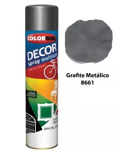 TINTA EM SPRAY COLORGIN USO GERAL - GRAFITE