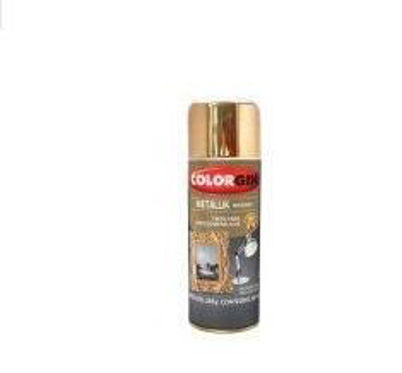 TINTA EM SPRAY COLORGIN USO GERAL METALLIK 057 - DOURADO