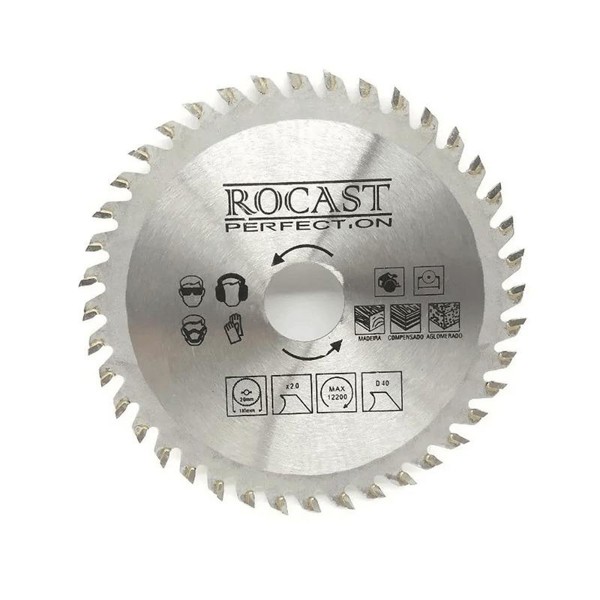 DISCO CORTE MADEIRA DE 110MM COM 40 DENTES ROCAST - 35,0028