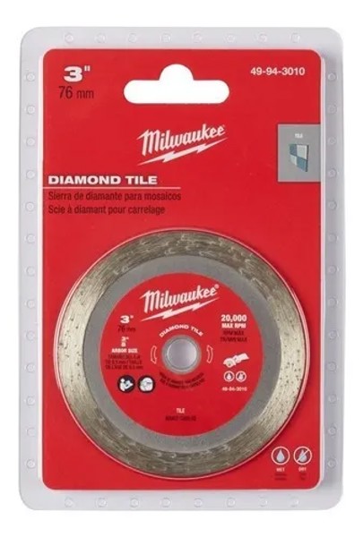 DISCO CORTE MINI SERRA DIAMANTADO 3" 76MM MILWAUKEE - 49-94-3010
