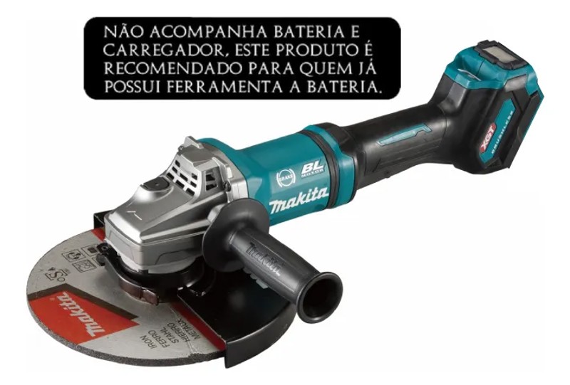 ESMERILHADEIRA ANGULAR 7.1/ 2"BATERIA 40V MAKITA - GA038GZ