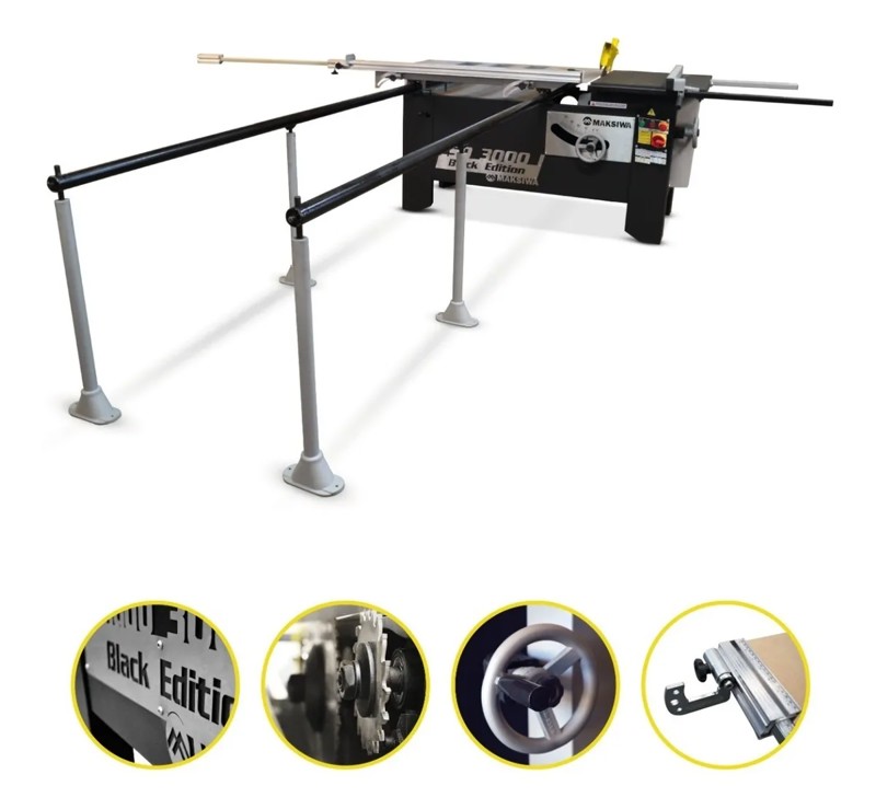 ESQUADREJADEIRA COM EIXO INCLINAVEL E MOTOR DE 3CV MAKSIWA - 3000