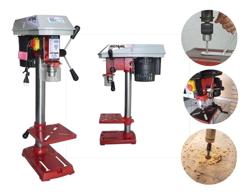 FURADEIRA BANCADA MONOFASICA DE 1/2HP MOTOMIL - FB-16N