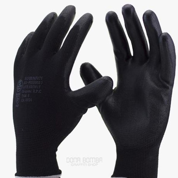 LUVA DE MAO MULTITAP PRETA FINA 08