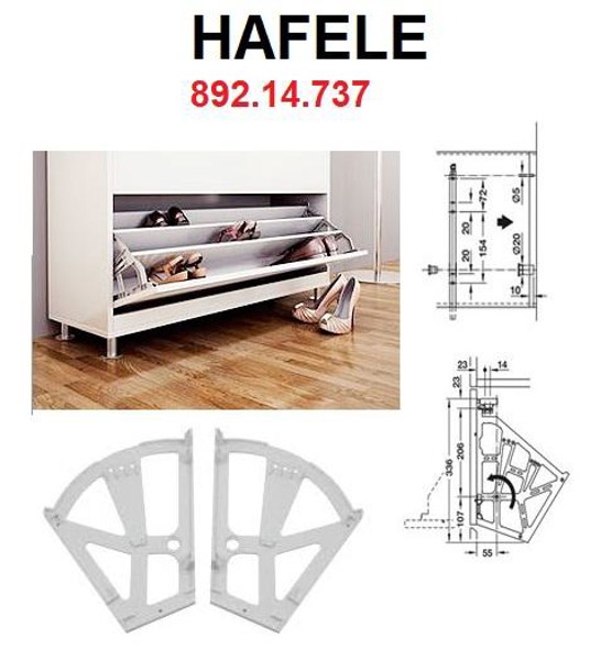 SISTEMA SAPATEIRA 03 COMPARTIMENTOS HAFELE - 892.14.737