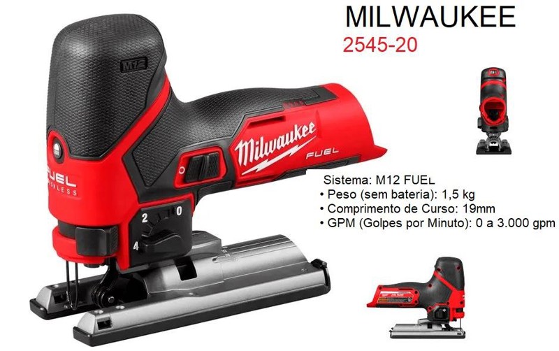 SERRA TICO TICO A BATERIA 12V MILWAUKEE - 2545-20