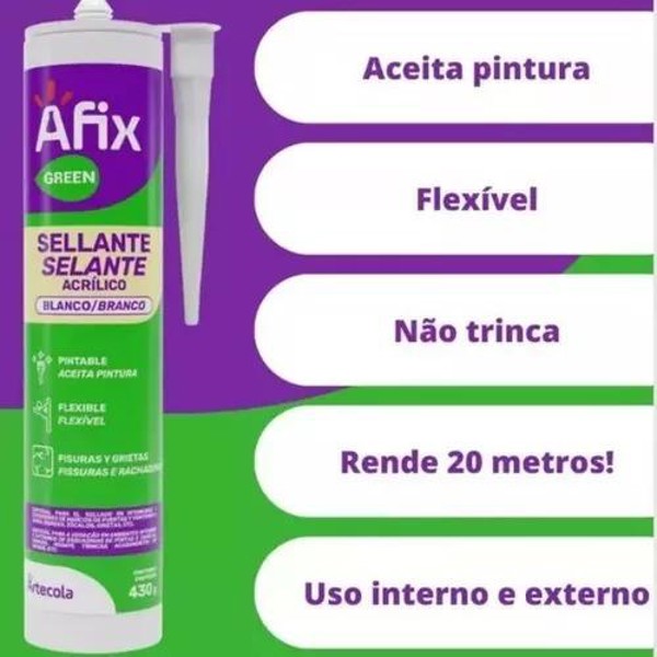 SILICONE AFIX BASE D'AGUA COM 430G - BRANCO