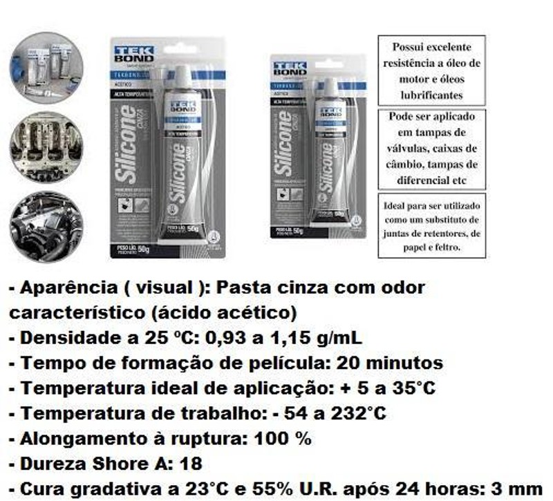 SILICONE ACETICO TEK BOND COM 50G - TRANSPARENTE