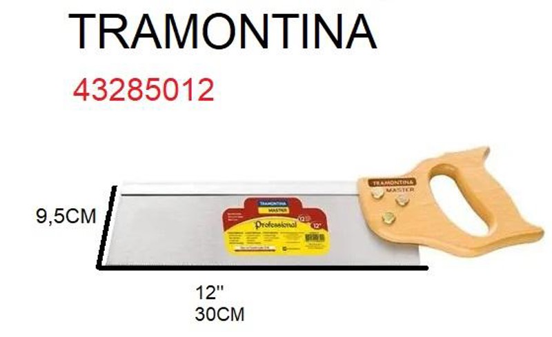 SERROTE TRAMONTINA RETANGULAR COSTA 12"300MM - 43285012