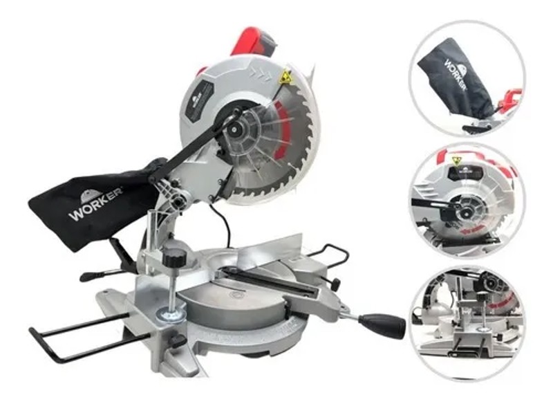 SERRA MEIA ESQUADRIA 10" COM 1800W COM BRACO TELESCOPICO WORKER
