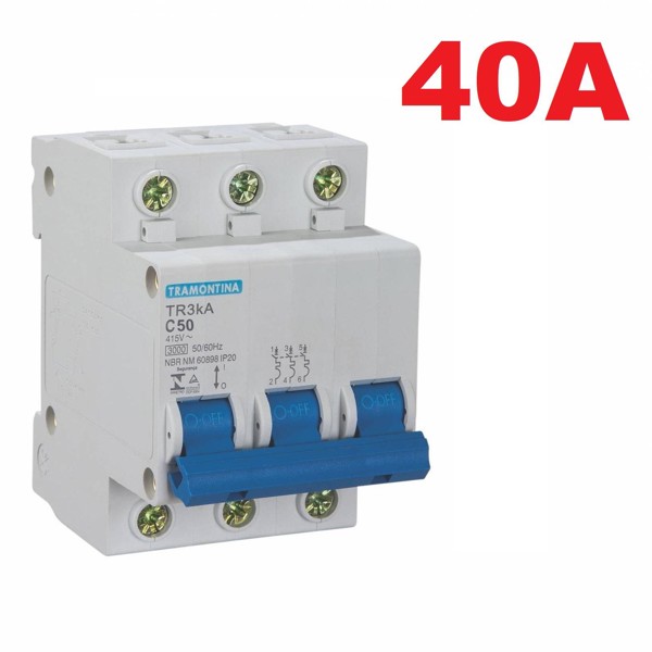 DISJUNTOR TRIPLO TRIPOLAR 40A