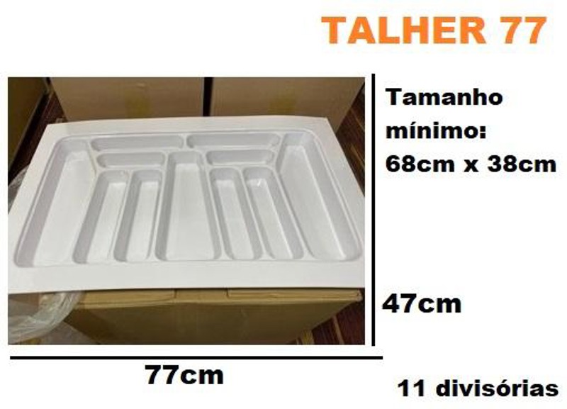 DIVISOR DE TALHER BRANCO 77X47CM