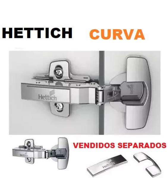 DOBRADICA CLICK 110° HETTICH - CURVA CROMADA AMORTECEDOR SEM CALCO