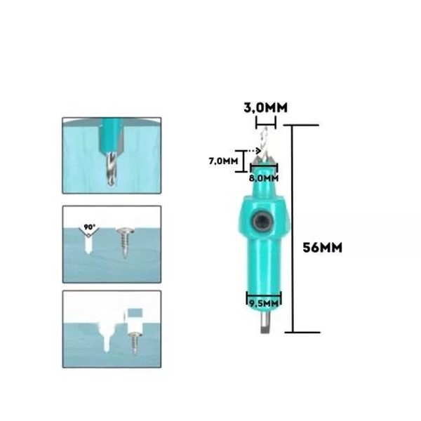 ESCAREADOR CONICO FRANCA DE 8MM COM BROCA DE 3,0MM