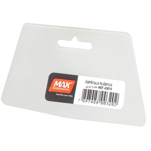 ESPATULA PLASTICA BRANCA 08CM 3" CELULOIDE  MAX - REF:43010
